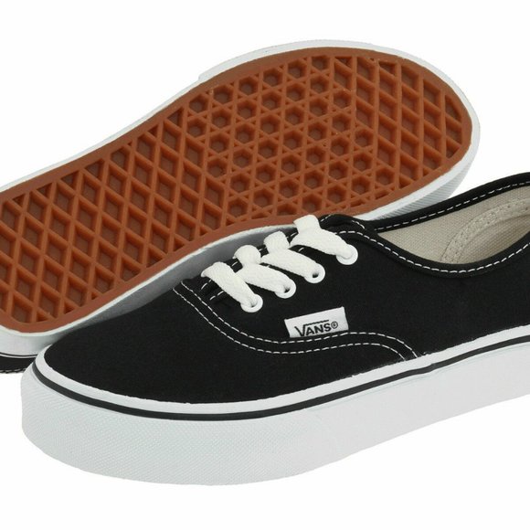 Vans Authentic Classic Black White Kids Sneakers - Picture 3 of 3